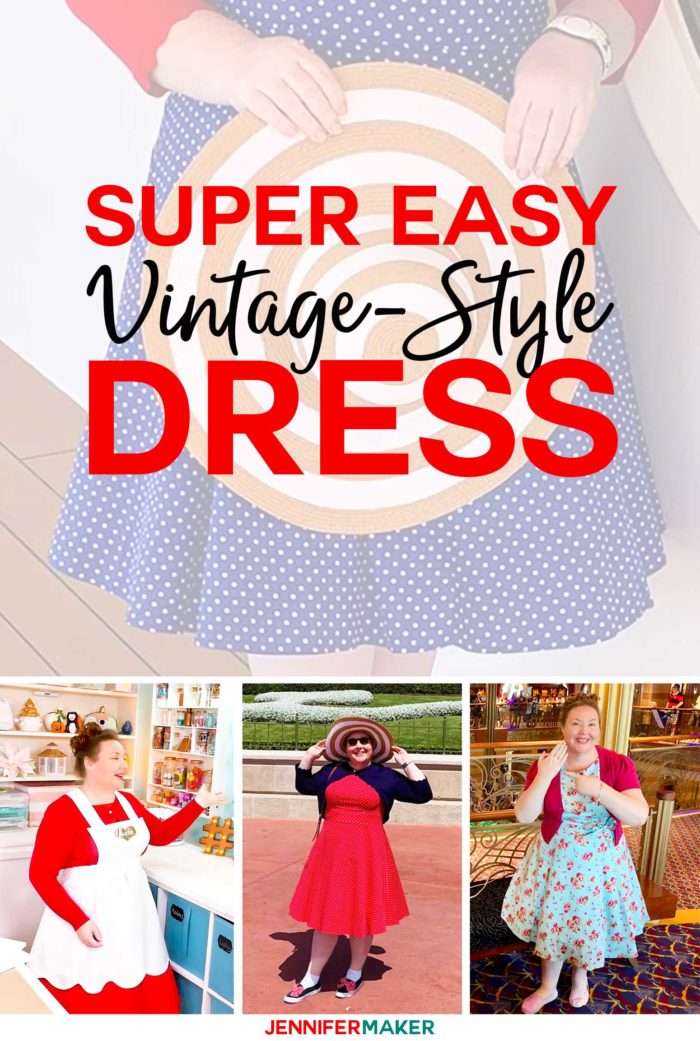 Super Easy Vintage Style Dress and Accessories #vintage #fashion #retro