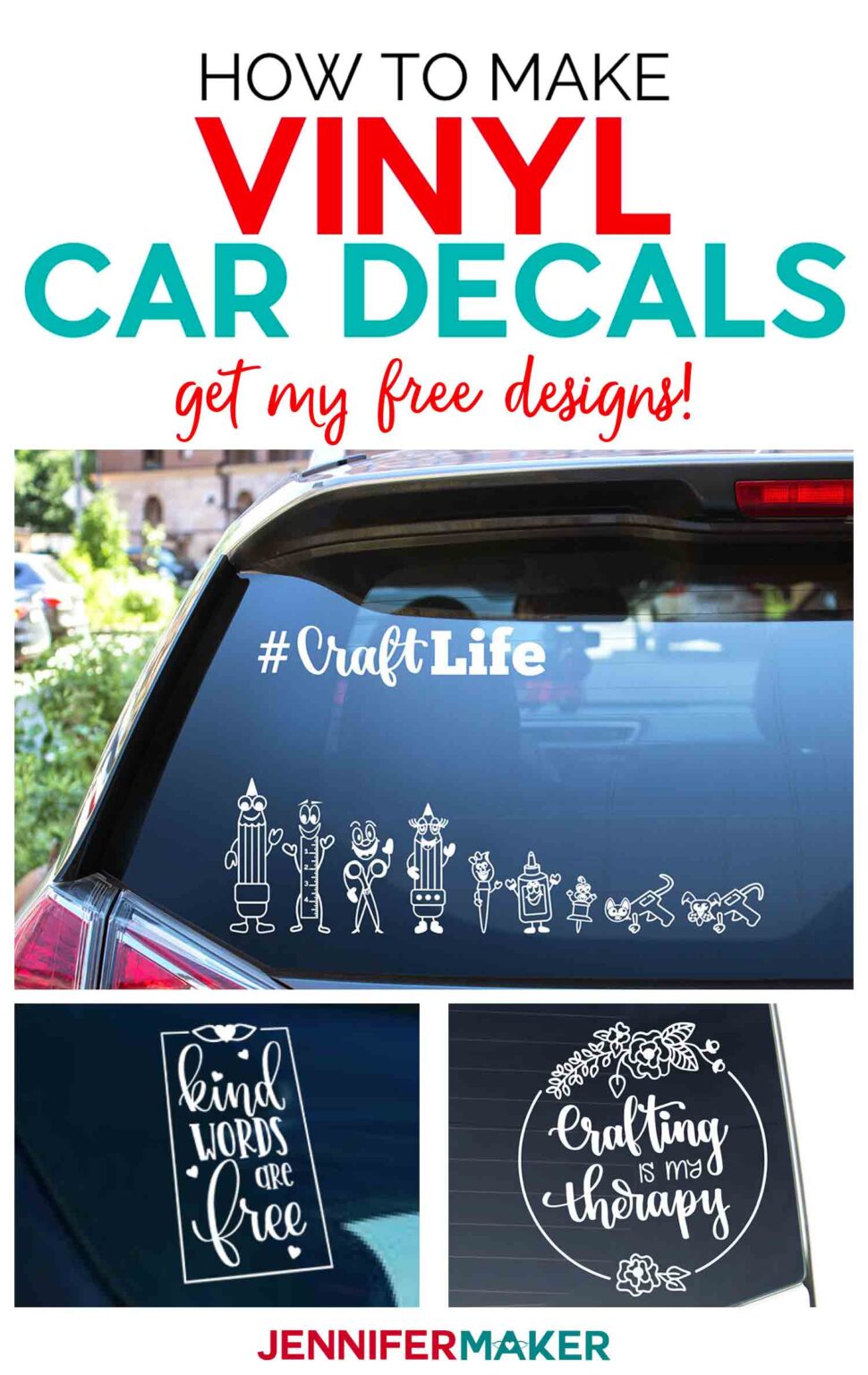 Vinyl Car Decals Quick And Easy To Make Your Own Jennifer Maker 