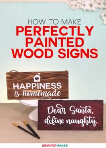 How to Use Vinyl Stencils to Paint Wood Signs Perfectly! - Jennifer Maker