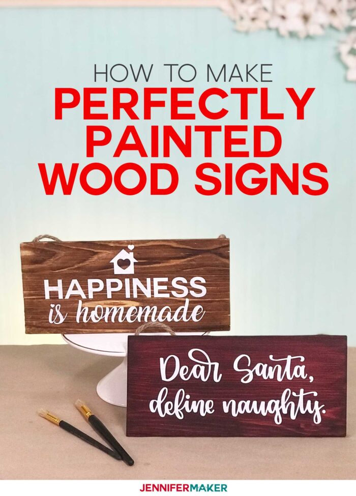How To Use Vinyl Stencils Paint Wood Signs Perfectly Jennifer Maker - Vinyl Home Decor Wood