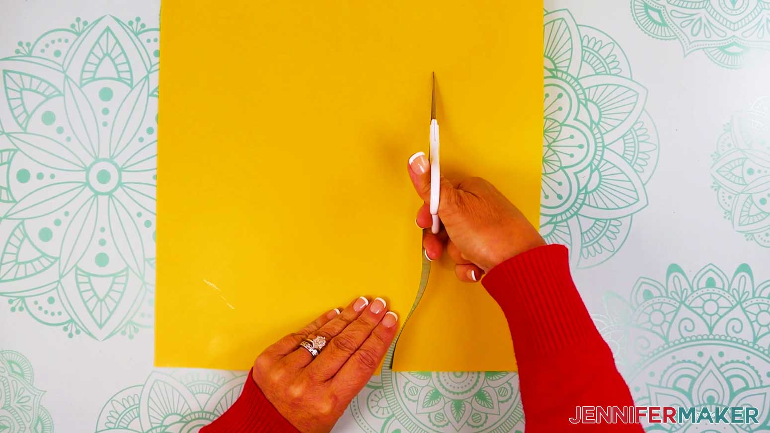 Trim the vinyl to the size needed for the vinyl vs iron on design.