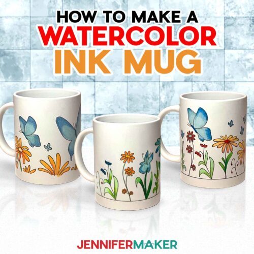 Watercolor Ink Mug With A Cricut Pen: Color Your Coffee Mugs