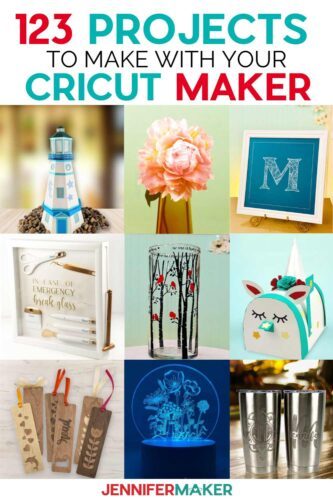 Collage of projects you can make with a Cricut Maker