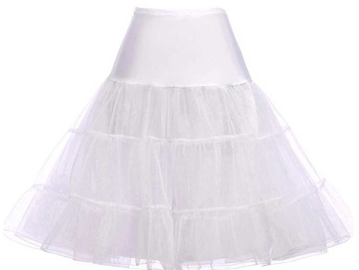 White crinoline petticoat