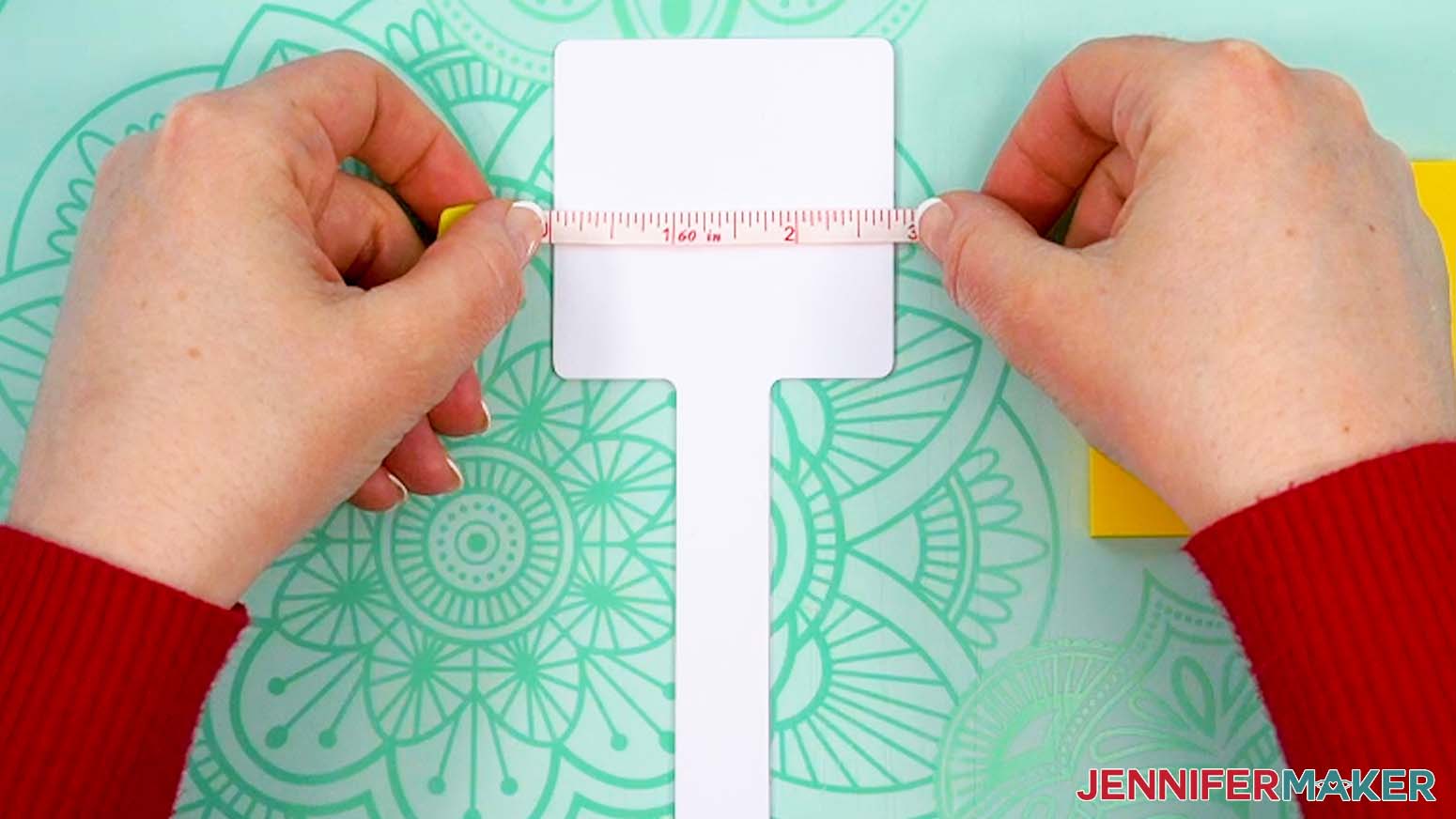 Measure the garden sublimation blank before beginning.