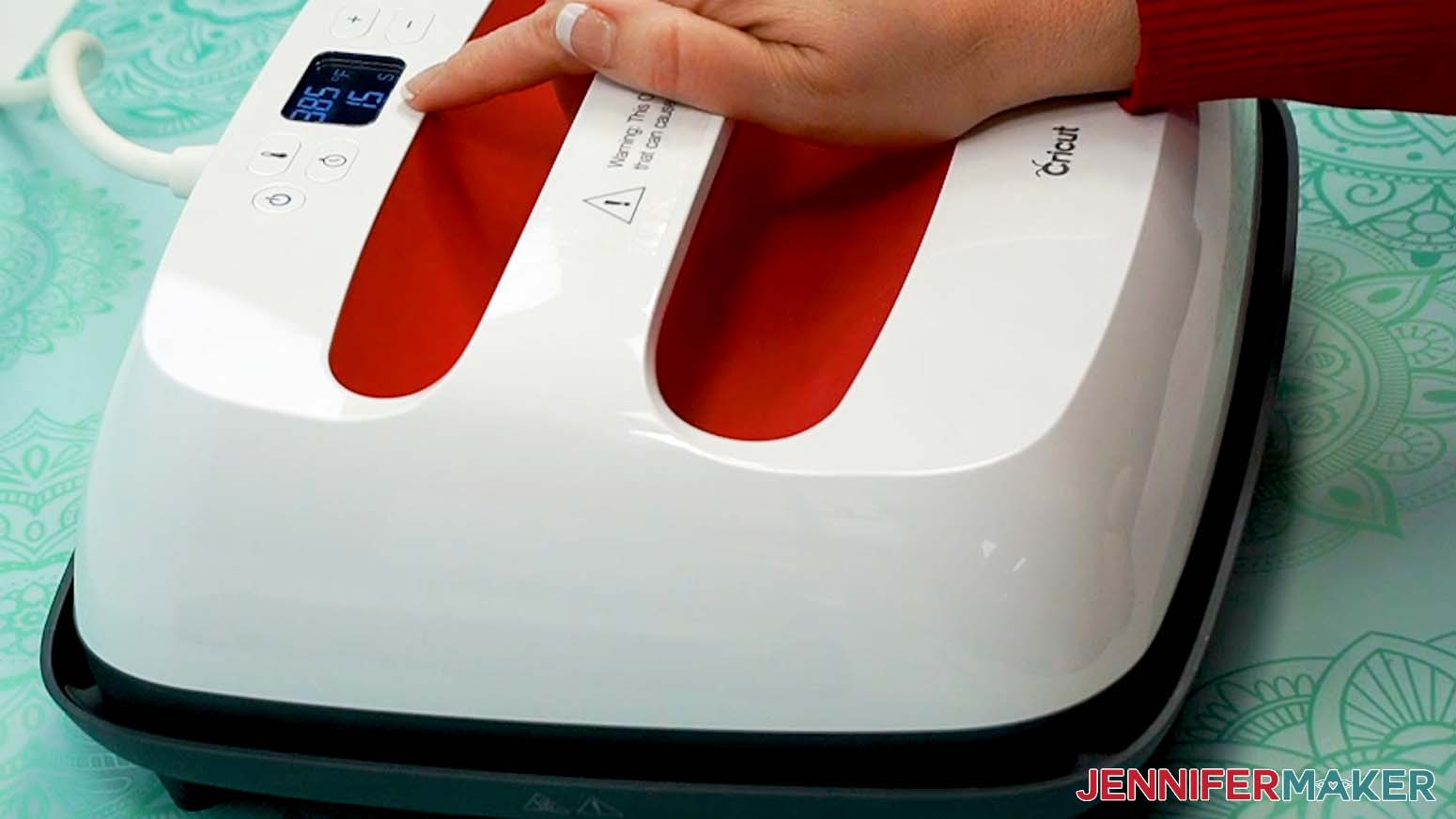 Set the Easy Press to the correct time and temperature for the Sublimation Oven Mitt.