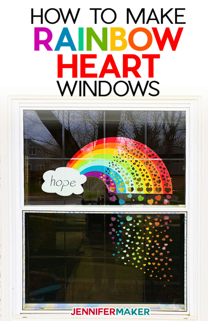 Download Rainbow Of Hearts Window Show Your Love Support Jennifer Maker