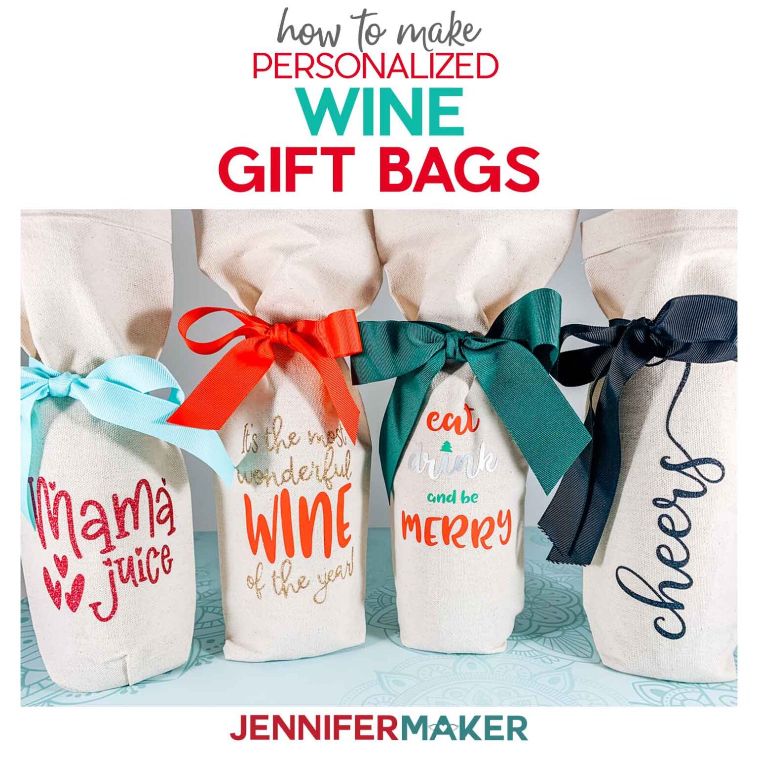 cute wine gift bags