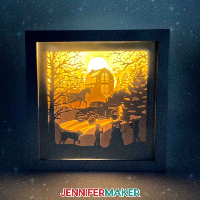 Intricate Winter Shadow Box with a Custom Scene! - Jennifer Maker