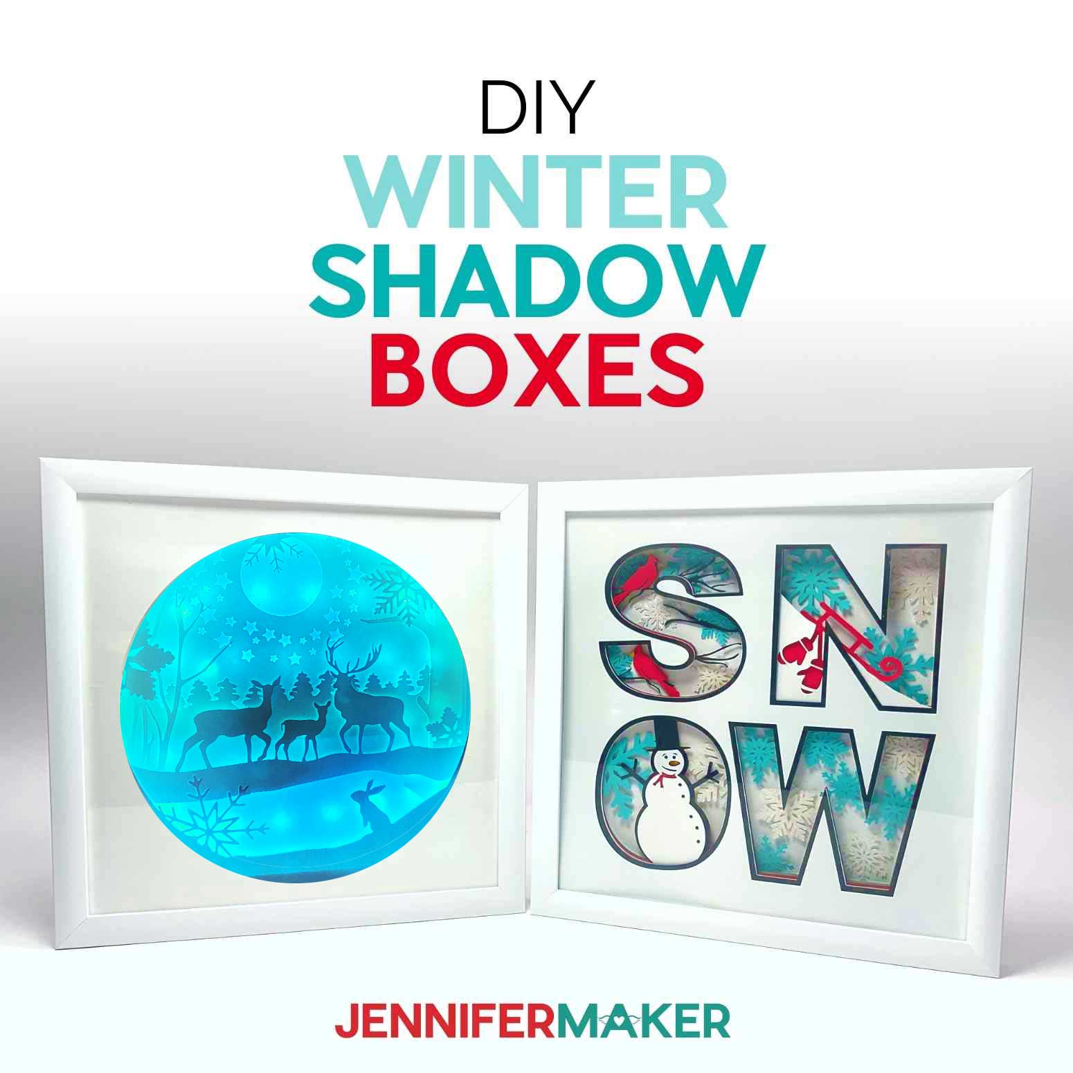 Winter Shadow Boxes: Cozy Up with Lights and Photos!