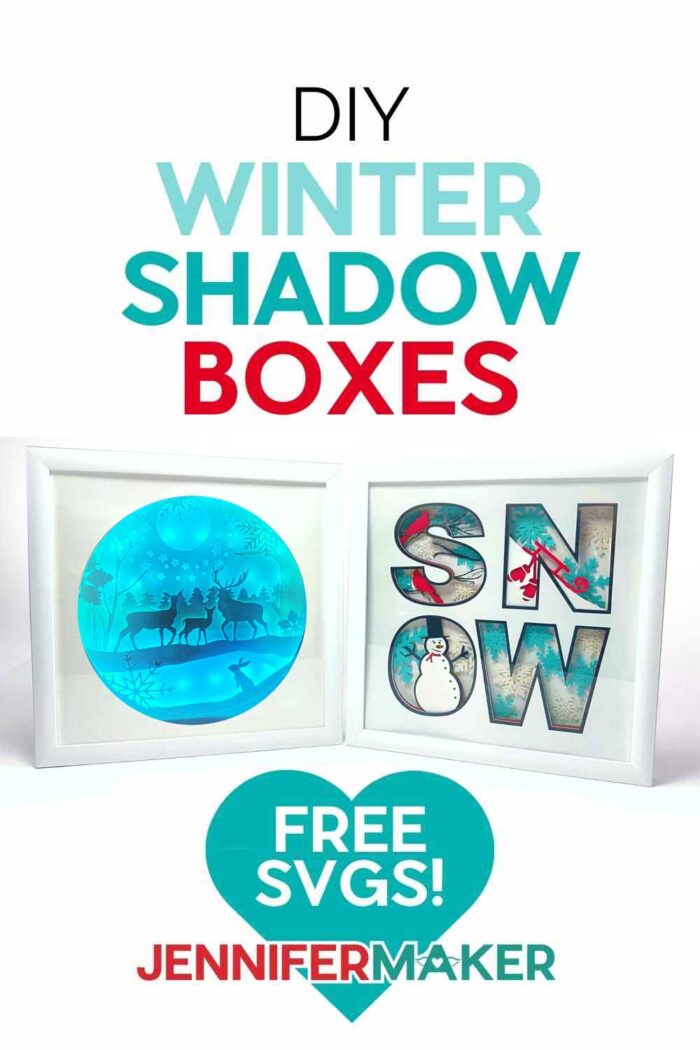 How to make winter shadow boxes with fairy lights and photos