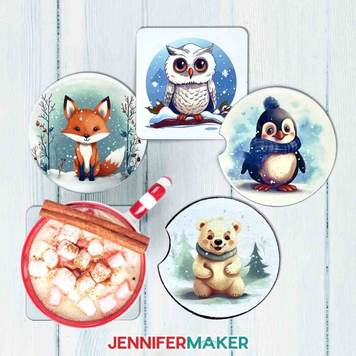 Make Dye Sublimation Coasters with Cool AI Designs! - Jennifer Maker