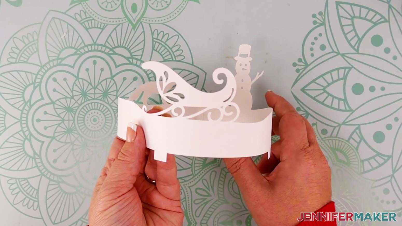 Glue the outer sled layer the same way