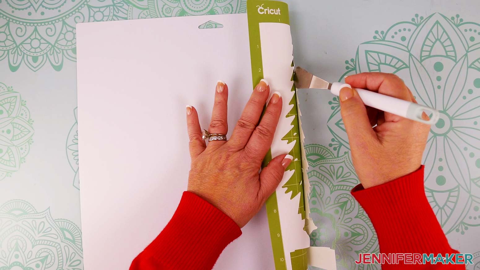 Use a spatula to carefully remove any intricate pieces.