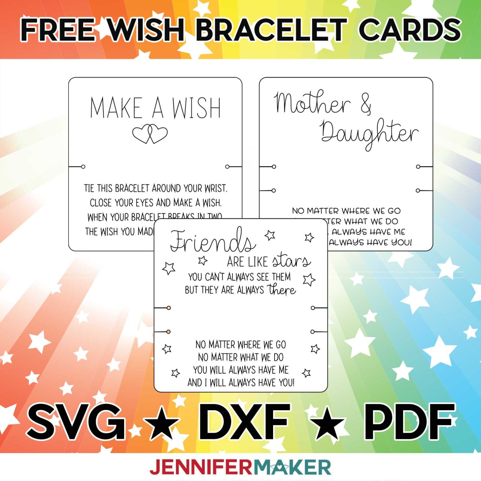 DIY Wish Bracelets Easy Gifts For Classmates Friends Jennifer Maker