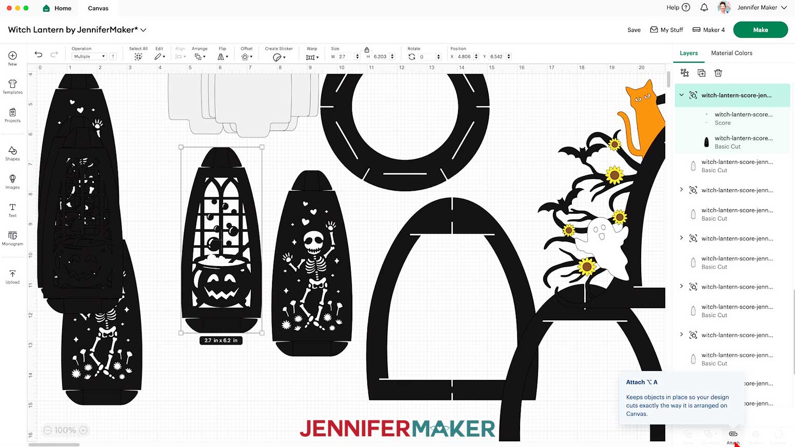 Click the group layer with the arrow to select both layers in the panel group, then click &ldquo;Attach.&rdquo;