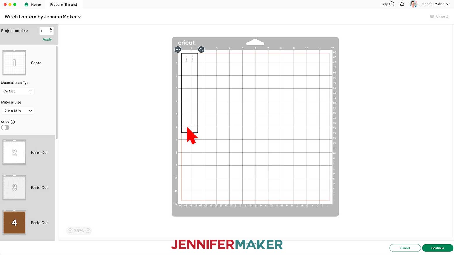 If you see a mat with just lines, one or more of your score layers may not have attached correctly.